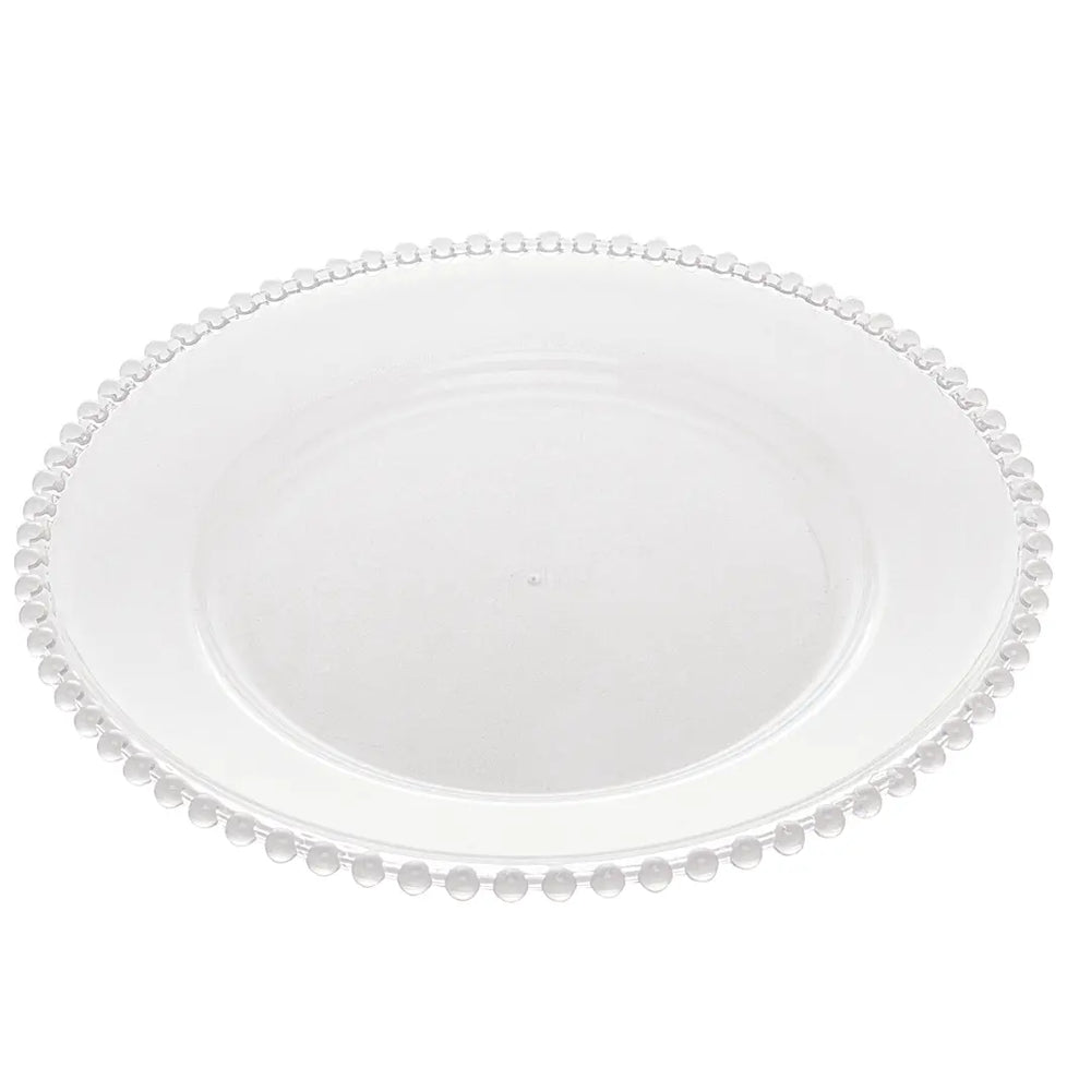 Sousplat Balls 32cm Transparente Plástico Redondo Lyor