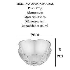 Bowl Vidro Lyor Pequeno Decoração Sobremesa Lyor