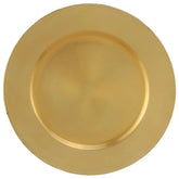 Sousplat Disco Opala Dourado 32,8cm Plástico Lyor