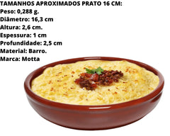 Prato Assadeira Marrom Barro 16 Cm Motta Motta