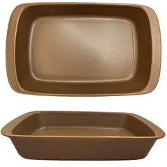 Travessa Refratário 3,25l Tango G Marrom Retangular Oxford