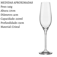 Taça Espumante Slim 210 ML Crystal Oxford