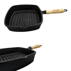 Frigideira Frisada Pequena C/ Cabo Madeira RIG