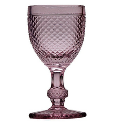 Taça De Vinho Bico De Jaca Lilás 235ml Vidro Lyor