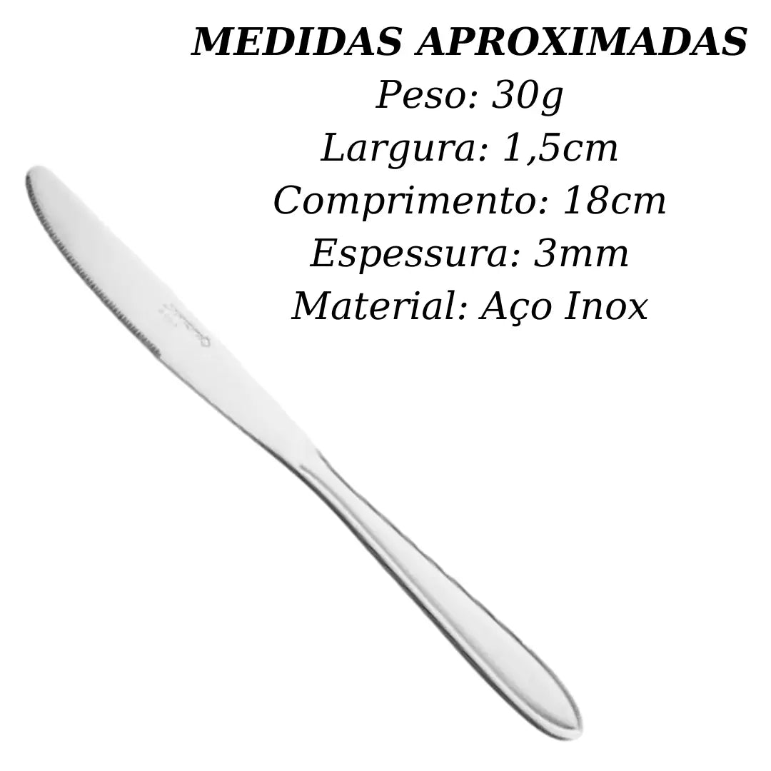 Faca Sobremesa América Aço Inox América