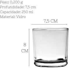 Copos Baixo Safira 250ml Original Line Drink Sucos Original