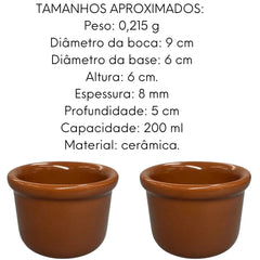 Cumbuca Molheira 200ml N°18 Refrataria Feijoada Bela Porcelana