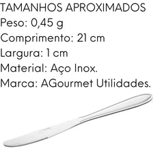 Faca de Mesa América Inox com 21,2 cm. América
