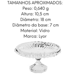 Suporte Prato P/ Bolo C/ Pé Renaissance Lyor