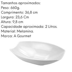 Saladeira Oval Rasa Melamina Gourmet Mix