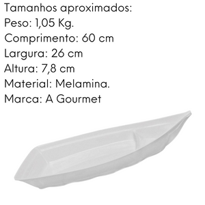 Barca para Açaí Melamina Profissional 60 cm Gourmet Mix