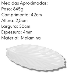 Travessa Rasa Folha Melamina Gourmet Mix