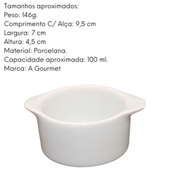 Ramekim de Porcelana com Alça 90 ML BelaVista