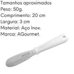 Espátula Premium de Aço Inox com 20 cm. Original