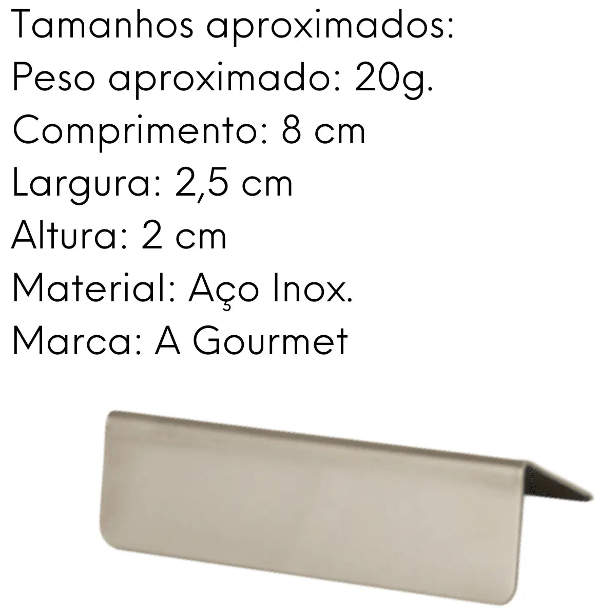 Descanso De Talheres de Aço Inox com 8 cm Alissan