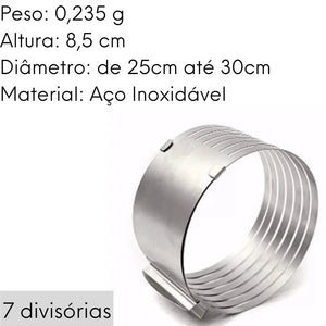Fatiador De Bolo Aço Inox Redondo Corte Ajustável Hércules Hercules