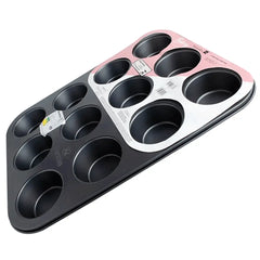 Forma Assadeira Antiaderente Chumbo 12 Muffin Cupcake Pudim Hercules