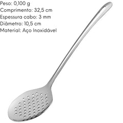 Escumadeira Curve Hercules 32cm Aço Inoxidável Hercules