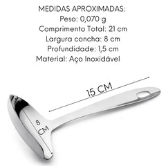 Concha P/ Caldo Molho 21cm Inox C/ Bico Hercules Hercules