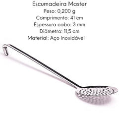 Escumadeira Master Hercules 41cm Inox Profissional Hercules