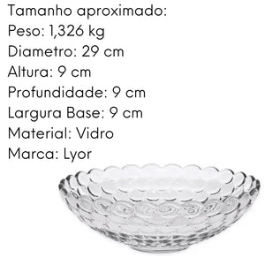 Centro De Mesa Cristal Bubble Lyor Vidro Lyor