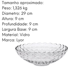 Centro De Mesa Cristal Bubble Lyor Vidro Lyor