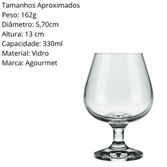 Taça Conhaque Windsor 330 ML Vidro Nadir