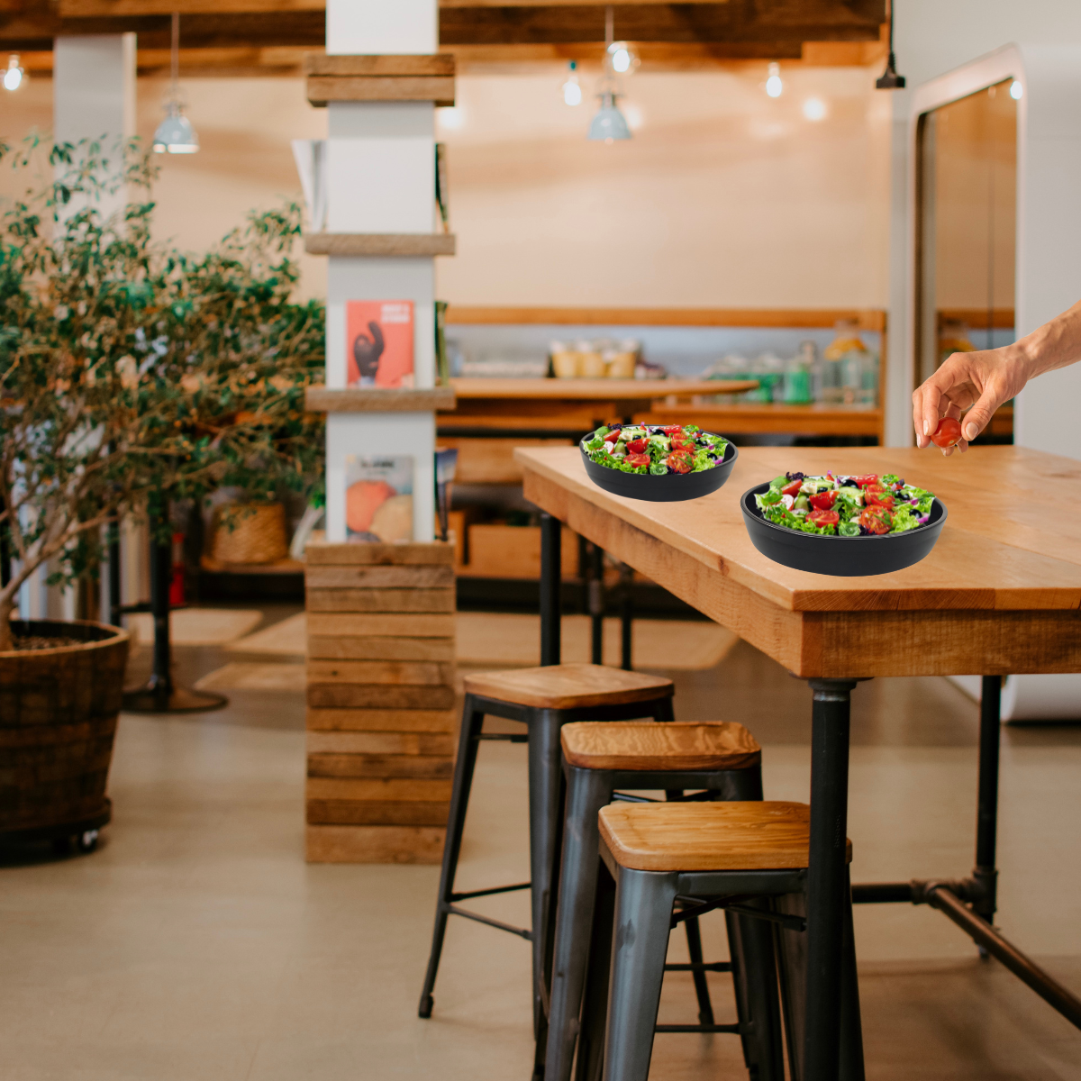 Prato Fundo Preto Fosco de Argila G.A CERÂMICA ARTISTICA