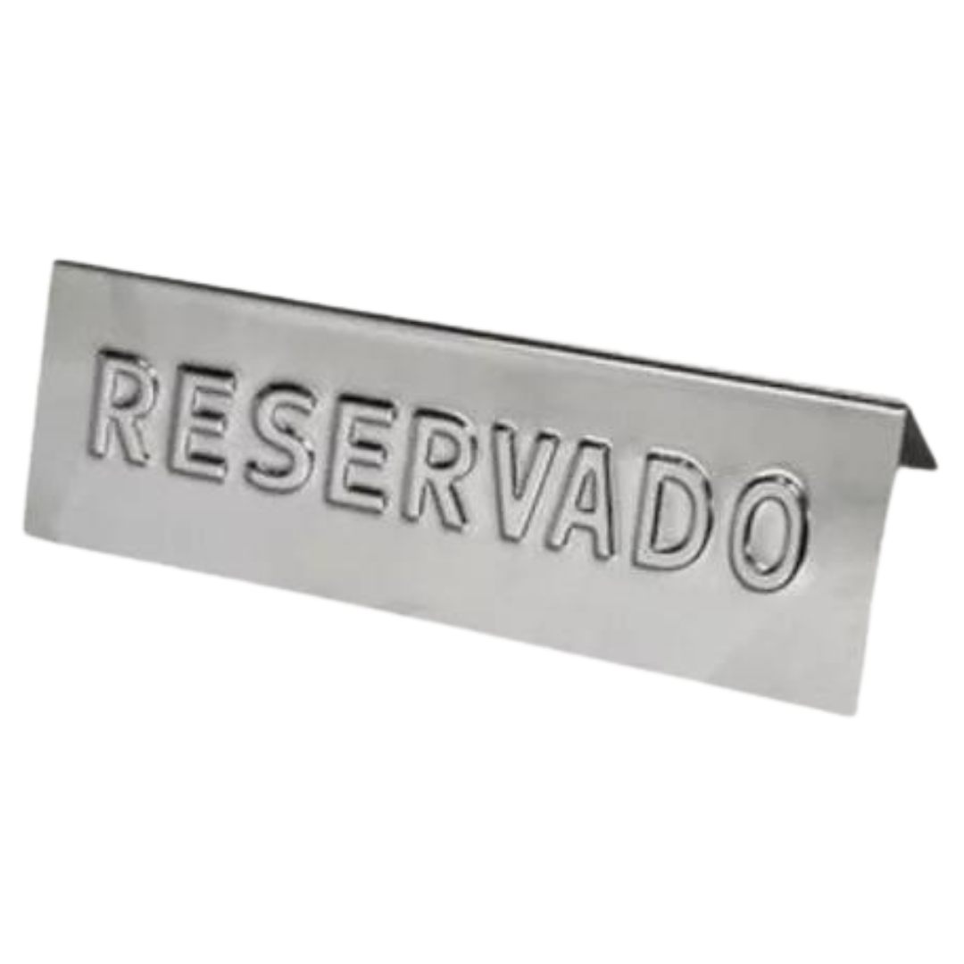 Placa Reservado Alto Relevo 15cm Alissan