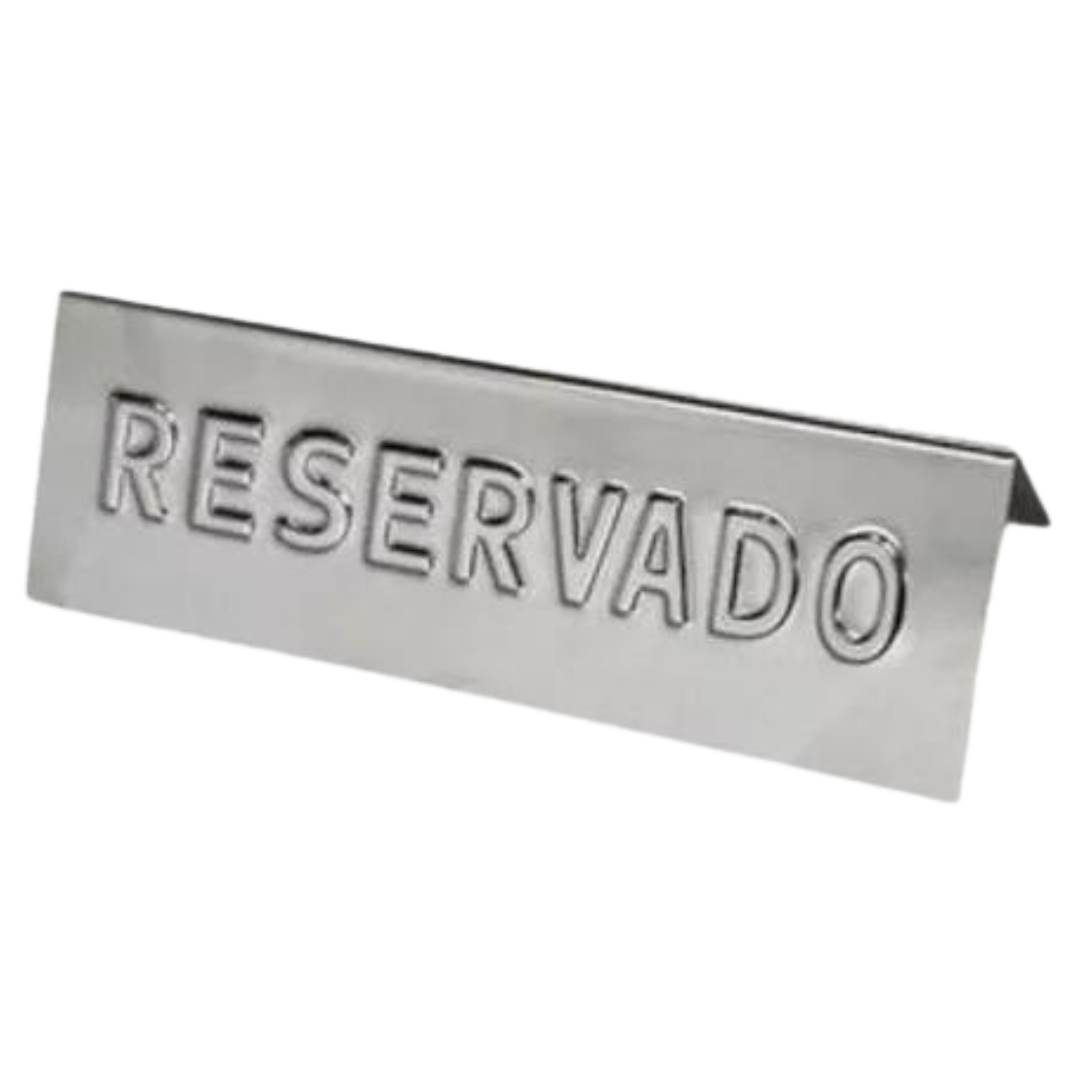 Placa Reservado Alto Relevo 15cm