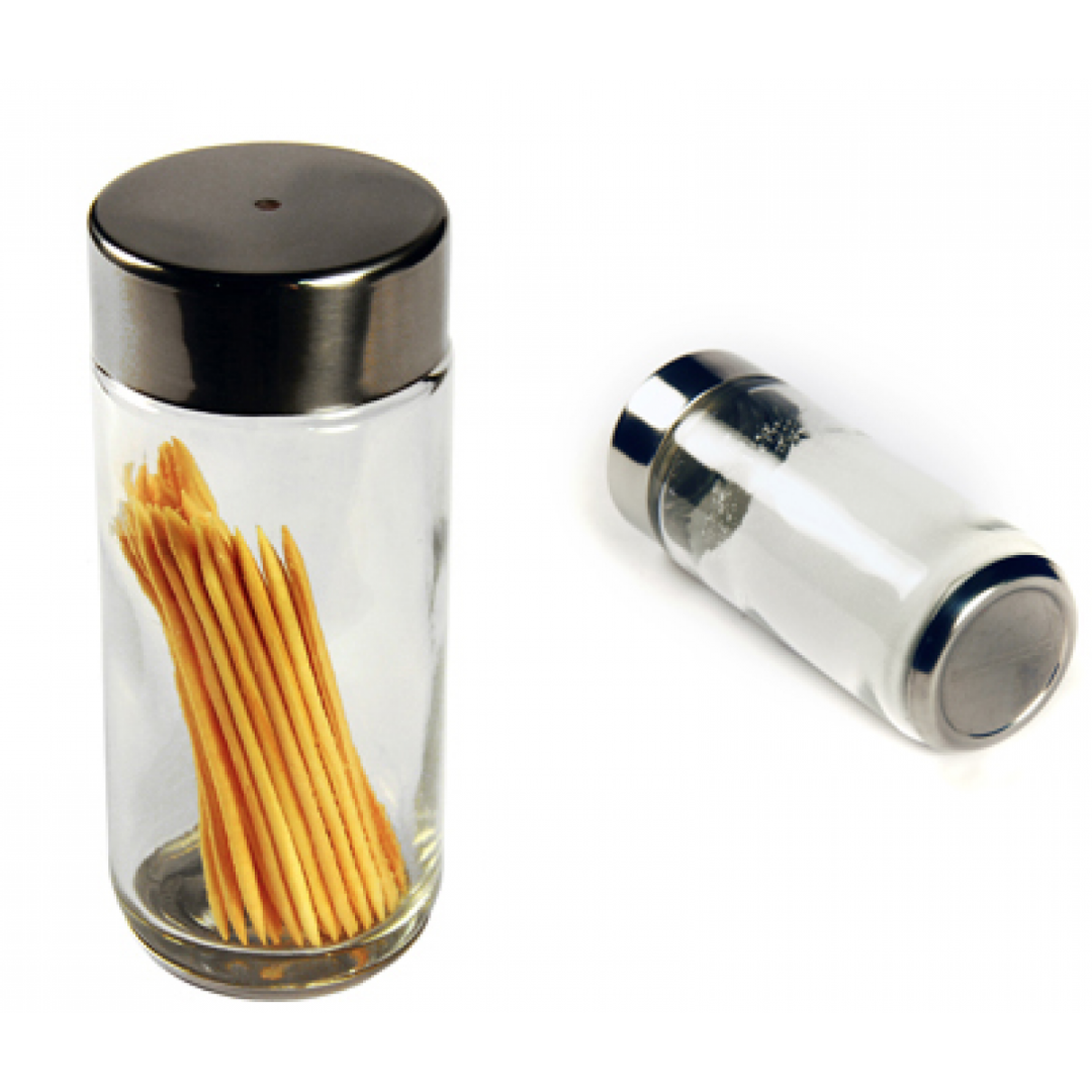 Paliteiro de Vidro Com Tampa de Aço Inox Alissan