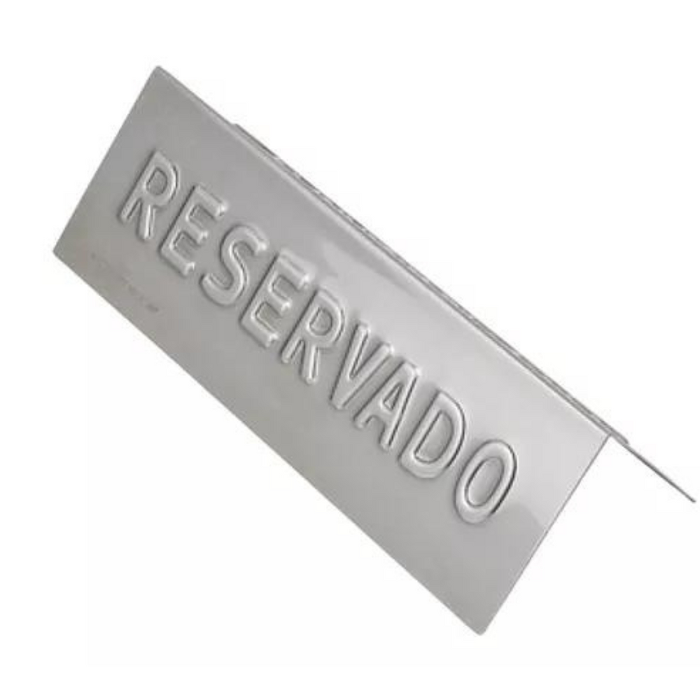 Placa Reservado Alto Relevo 15cm Alissan