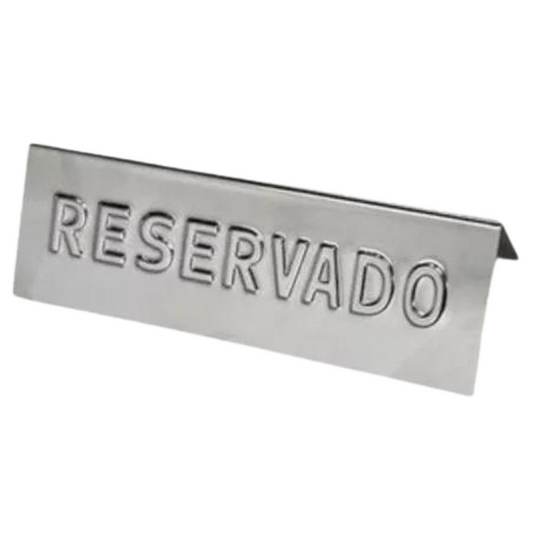 Placa Reservado Alto Relevo 15cm