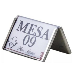 Mini Display de Mesa em Aço Inox Alissan