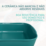 Travessa Cerâmia Quadrada Jade