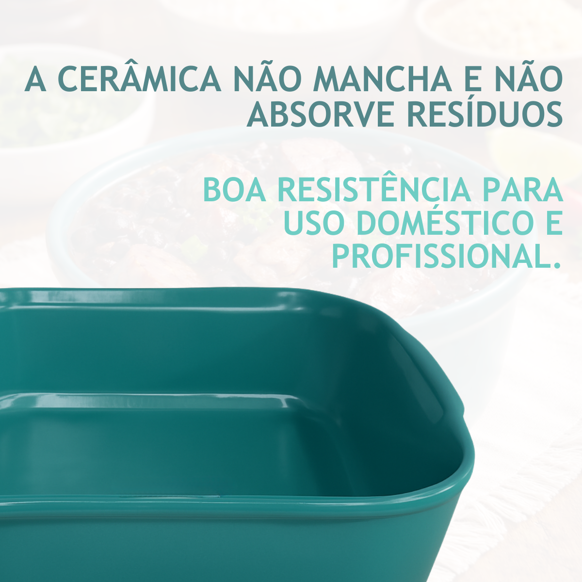 Travessa Cerâmia Quadrada Jade