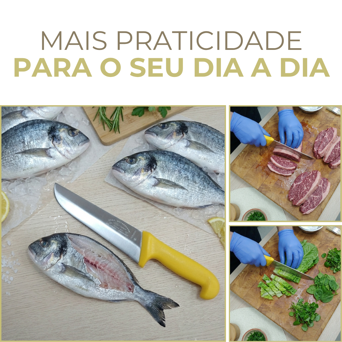 Faca Cheff 8° Cabo Amarelo