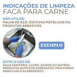 Faca Carne 12° Aço Inox Azul