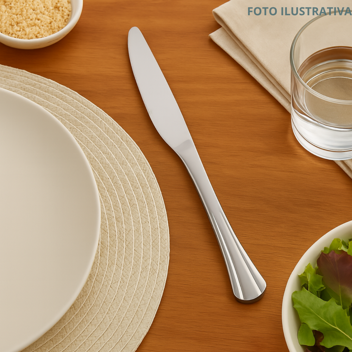 Faca Sobremesa Euro Aço Inox