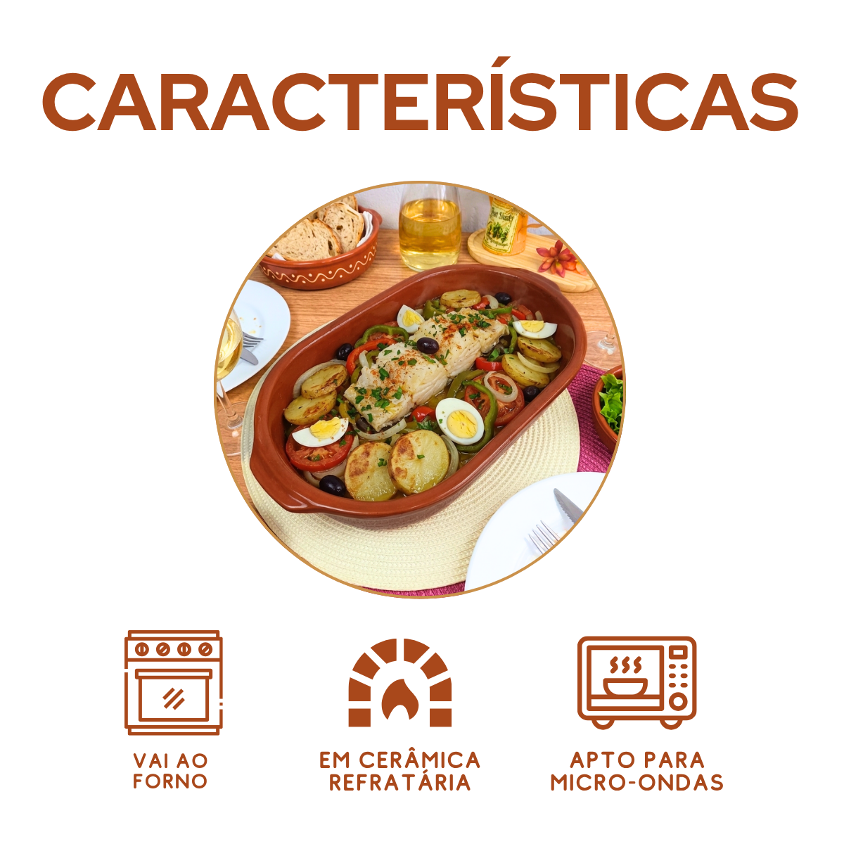 Assadeira Oval Barro 4,5L
