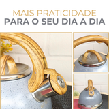 Chaleira Cinza Grey Com Apito 3 Litros