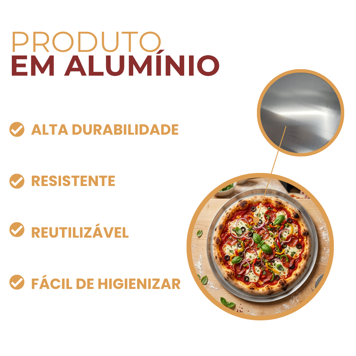 Forma Pizza 35cm Aluminio