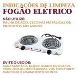 Fogão Elétrico Camping 2 Bocas 220V