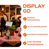 Display Mesa Identificação Grande Aço Inox