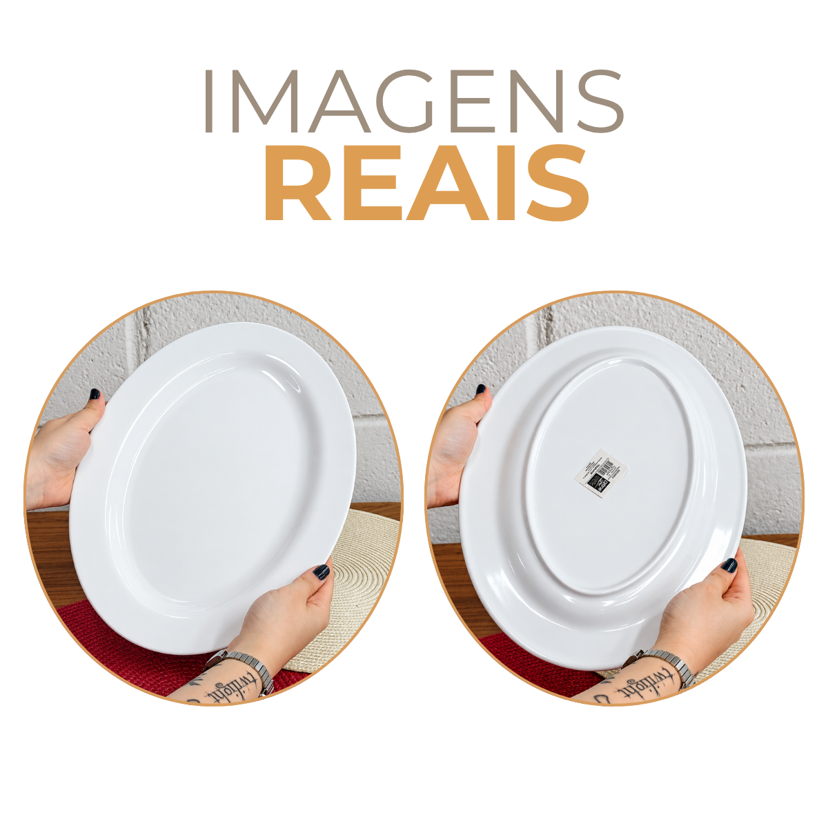 Travessa Oval Melamina 35cm Servir