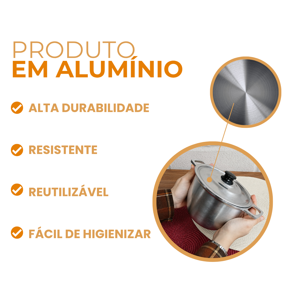 Caldeirão Com Tampa N16 Aluminio Fundido