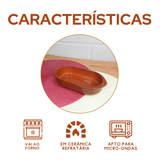 Assadeira Oval Barro 500ml