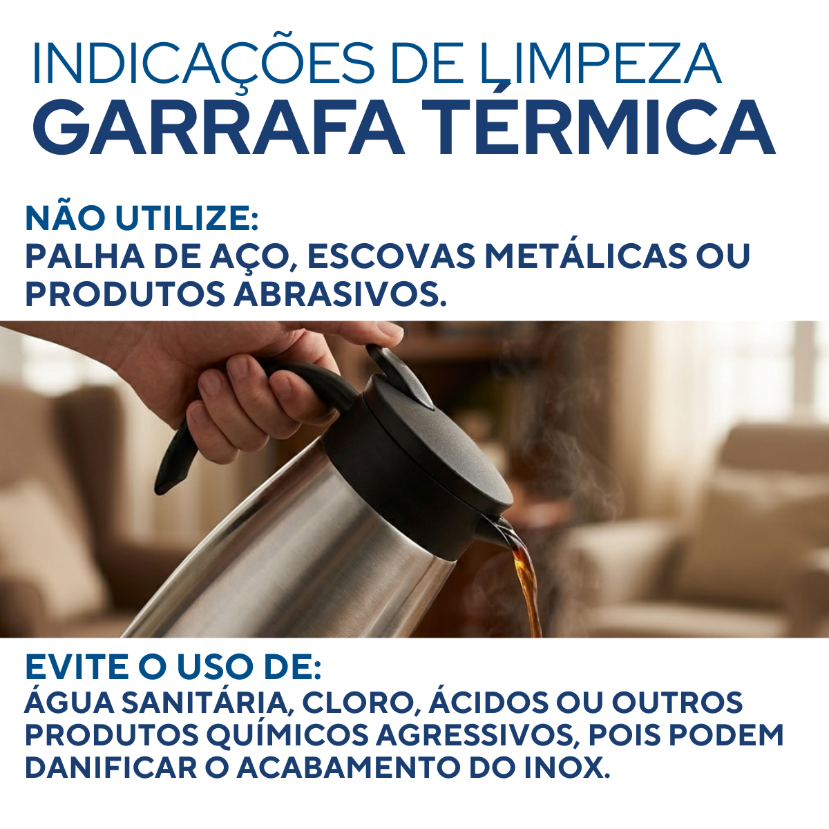 Garrafa Térmica Aço Inox 1 Litro