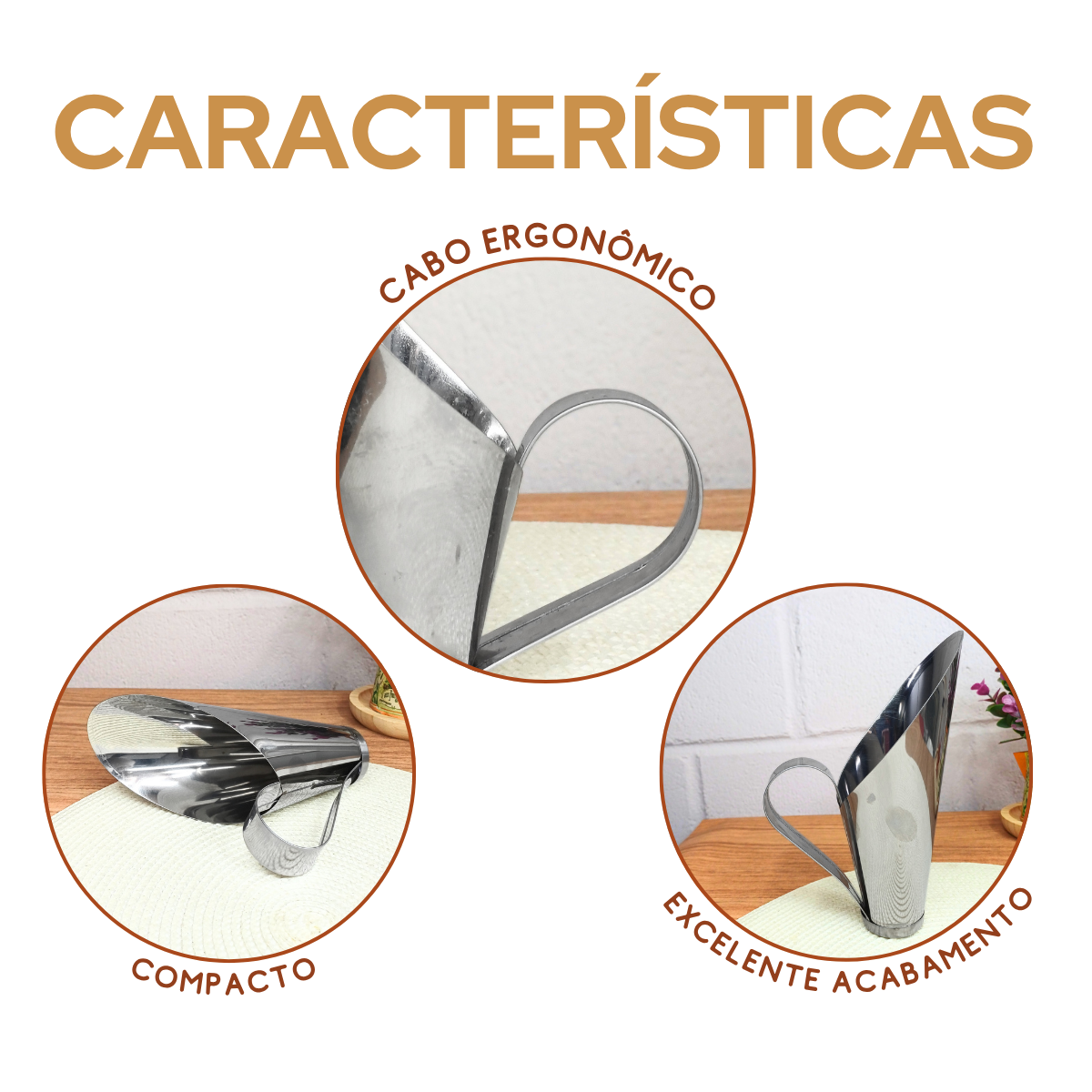 Concha de Cereais Aço Inox 250g