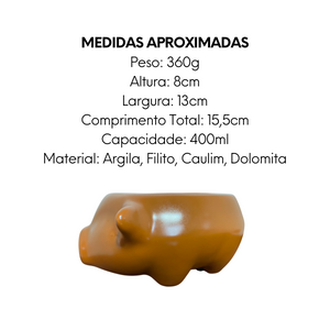 Tigela Bowl Porco Caramelo para Farofa A Gourmet